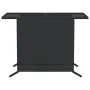 Table and chairs with cushions 3 pieces black synthetic rattan by , Garden sets - Ref: Foro24-365116, Price: 189,99 €, Discou...