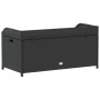 Bank mit Aufbewahrung Akazienholz PE Rattan schwarz 100x50x52 cm von , Gartenbänke - Ref: Foro24-365949, Preis: 133,12 €, Rab...