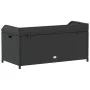 Bench with storage acacia wood PE rattan black 100x50x52 cm by , garden benches - Ref: Foro24-365949, Price: 141,36 €, Discou...