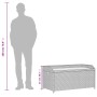 Bank mit Aufbewahrung Akazienholz PE Rattan schwarz 100x50x52 cm von , Gartenbänke - Ref: Foro24-365949, Preis: 133,12 €, Rab...