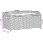 Bench with storage acacia wood PE rattan black 100x50x52 cm by , garden benches - Ref: Foro24-365949, Price: 141,36 €, Discou...