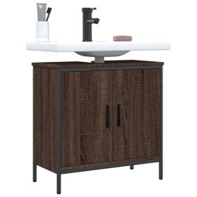 Bathroom sink cabinet engineered wood brown oak 60x30x60 cm by , Dressing tables - Ref: Foro24-842450, Price: 60,26 €, Discou...