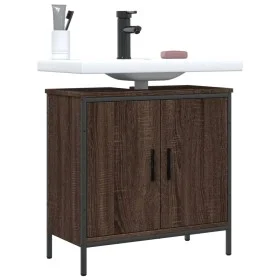 Waschbeckenunterschrank aus Holzwerkstoff, braune Eiche, 60 x 30 x 60 cm von , Schminktische - Ref: Foro24-842450, Preis: 59,...