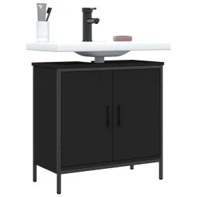 Black engineered wood bathroom sink cabinet 60x30x60 cm by , Dressing tables - Ref: Foro24-842446, Price: 55,93 €, Discount: %