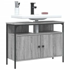 Waschbeckenunterschrank aus Sonoma-Eichenholz in Grau, 80x30x60 cm. von , Badezimmerwaschtische - Ref: Foro24-842444, Preis: ...