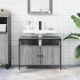 Armario lavabo baño madera ingeniería gris Sonoma 80x30x60 cm de , Tocadores de baño - Ref: Foro24-842444, Precio: 68,27 €, D...