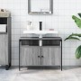 Armario lavabo baño madera ingeniería gris Sonoma 80x30x60 cm by , bathroom vanities - Ref: Foro24-842444, Price: 69,38 €, Di...