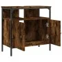 Waschbeckenschrank aus Holzwerkstoff, geräucherte Eiche, 60 x 30 x 60 cm von , Schminktische - Ref: Foro24-842438, Preis: 49,...