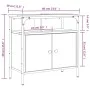 Waschbeckenschrank aus Holzwerkstoff, geräucherte Eiche, 60 x 30 x 60 cm von , Schminktische - Ref: Foro24-842438, Preis: 49,...
