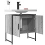 Sonoma grauer Waschbeckenunterschrank aus Holzwerkstoff, 60 x 33 x 60 cm von , Schminktische - Ref: Foro24-842459, Preis: 50,...