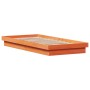 Estructura de cama LED madera maciza pino marrón cera 100x200cm de , Camas y somieres - Ref: Foro24-844412, Precio: 101,74 €