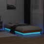 Estructura de cama LED madera maciza pino marrón cera 100x200cm de , Camas y somieres - Ref: Foro24-844412, Precio: 101,74 €