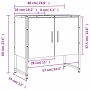Sonoma grauer Waschbeckenunterschrank aus Holzwerkstoff, 60 x 33 x 60 cm von , Schminktische - Ref: Foro24-842459, Preis: 50,...
