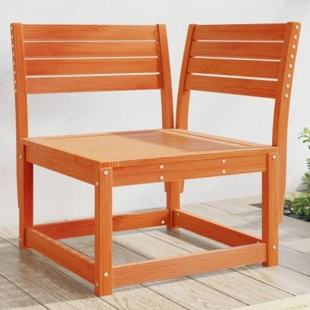 Sofá esquinero jardín madera maciza pino marrón cera 73x73x78cm de , Sofás de exterior - Ref: Foro24-844666, Precio: 80,24 €,...