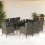 Set comedor jardín 9 pzas y cojines ratán sintético gris de , Conjuntos de jardín - Ref: Foro24-3211954, Precio: 1,00 €, Desc...