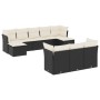 Gartensofa-Set 10-teilig mit schwarzen synthetischen Rattankissen von , Gartensets - Ref: Foro24-3250165, Preis: 587,62 €, Ra...