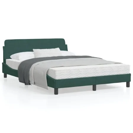 Dunkelgrüner Samtbettrahmen mit Kopfteil 140x190 cm von , Betten und Lattenroste - Ref: Foro24-373175, Preis: 150,90 €, Rabat...