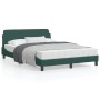 Dark green velvet bed frame with headboard 140x190 cm by , Beds and slatted bases - Ref: Foro24-373175, Price: 153,44 €, Disc...