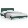 Estructura cama con cabecero terciopelo verde oscuro 140x190 cm de , Camas y somieres - Ref: Foro24-373175, Precio: 150,90 €,...
