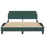 Estructura cama con cabecero terciopelo verde oscuro 140x190 cm de , Camas y somieres - Ref: Foro24-373175, Precio: 150,90 €,...