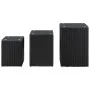Side tables 3 pieces black synthetic rattan glass surface by vidaXL, Side tables - Ref: Foro24-46984, Price: 65,34 €, Discoun...
