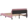 Rosa Samtbettgestell mit Kopfteil 140x190 cm von , Betten und Lattenroste - Ref: Foro24-373177, Preis: 166,52 €, Rabatt: %