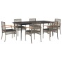 Garten-Essgruppe 7-teilig und graue synthetische Rattankissen von , Gartensets - Ref: Foro24-3213615, Preis: 558,52 €, Rabatt: %