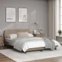 Estructura de cama cabecero cuero sintético capuchino 140x190cm de , Camas y somieres - Ref: Foro24-373182, Precio: 142,39 €,...