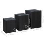 Beistelltische 3 Stück schwarze synthetische Rattanglasoberfläche von vidaXL, Seitentische - Ref: Foro24-46984, Preis: 80,05 ...