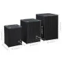Side tables 3 pieces black synthetic rattan glass surface by vidaXL, Side tables - Ref: Foro24-46984, Price: 65,34 €, Discoun...