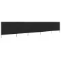 Paravientos de playa de 5 paneles tela negro 600x160cm de vidaXL, Sombrillas - Ref: Foro24-47170, Precio: 83,78 €, Descuento: %