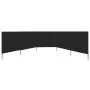 Paravientos de playa de 5 paneles tela negro 600x160cm de vidaXL, Sombrillas - Ref: Foro24-47170, Precio: 83,78 €, Descuento: %