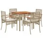 5-piece garden dining set with beige synthetic rattan cushions by , Garden sets - Ref: Foro24-3213579, Price: 362,52 €, Disco...