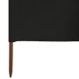 Beach windbreaker with 5 panels black fabric 600x160cm by vidaXL, Umbrellas - Ref: Foro24-47170, Price: 83,78 €, Discount: %