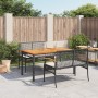 3-teilige Garten-Essgruppe mit schwarzen Kissen aus synthetischem Rattan von , Gartensets - Ref: Foro24-3213566, Preis: 320,6...