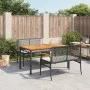 3-teilige Garten-Essgruppe mit schwarzen Kissen aus synthetischem Rattan von , Gartensets - Ref: Foro24-3213566, Preis: 344,4...