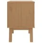 Nachttisch OLDEN aus massivem Kiefernholz in Weiß und Braun von , Nachttische - Ref: Foro24-358584, Preis: 78,38 €, Rabatt: %