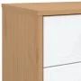 Nachttisch OLDEN aus massivem Kiefernholz in Weiß und Braun von , Nachttische - Ref: Foro24-358584, Preis: 78,38 €, Rabatt: %