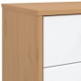 Nachttisch OLDEN aus massivem Kiefernholz in Weiß und Braun von , Nachttische - Ref: Foro24-358584, Preis: 74,06 €, Rabatt: %