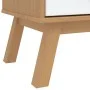 OLDEN bedside table solid white and brown pine wood by , Drawers - Ref: Foro24-358590, Price: 152,16 €, Discount: %