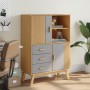 OLDEN sideboard solid pine wood brown and gray 85x43x125 cm by , Sideboards - Ref: Foro24-358616, Price: 257,14 €, Discount: %