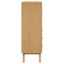 OLDEN sideboard solid pine wood brown and gray 85x43x125 cm by , Sideboards - Ref: Foro24-358616, Price: 257,14 €, Discount: %