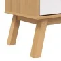 Estantería 4 niveles OLDEN madera maciza pino marrón y blanco de , Librerías y estanterías - Ref: Foro24-358614, Precio: 216,...