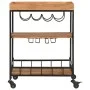 Barwagen aus massivem Akazienholz und Eisen, 60 x 40 x 80 cm von , Küchen- und Speisewagen - Ref: Foro24-372753, Preis: 134,0...