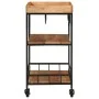 Barwagen aus massivem Akazienholz und Eisen, 60 x 40 x 80 cm von , Küchen- und Speisewagen - Ref: Foro24-372753, Preis: 134,0...