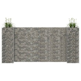 H-förmiges Gabionen-Pflanzgefäß Stahldraht 260x40x120 cm von vidaXL, Töpfe und Pflanzgefäße - Ref: Foro24-145662, Preis: 96,4...