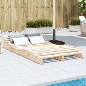 Tumbona de madera maciza de pino 205x110x31,5 cm de , Tumbonas - Ref: Foro24-832588, Precio: 171,06 €, Descuento: %