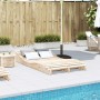 Solid pine wood lounger 205x110x31.5 cm by , Loungers - Ref: Foro24-832588, Price: 171,06 €, Discount: %