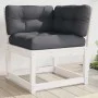 Garten-Ecksofa und Kissen aus weißem Kiefernholz, 73 x 73 x 78 cm von , Outdoor-Sofas - Ref: Foro24-844685, Preis: 100,84 €, ...