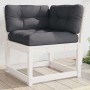 Garten-Ecksofa und Kissen aus weißem Kiefernholz, 73 x 73 x 78 cm von , Outdoor-Sofas - Ref: Foro24-844685, Preis: 101,74 €, ...